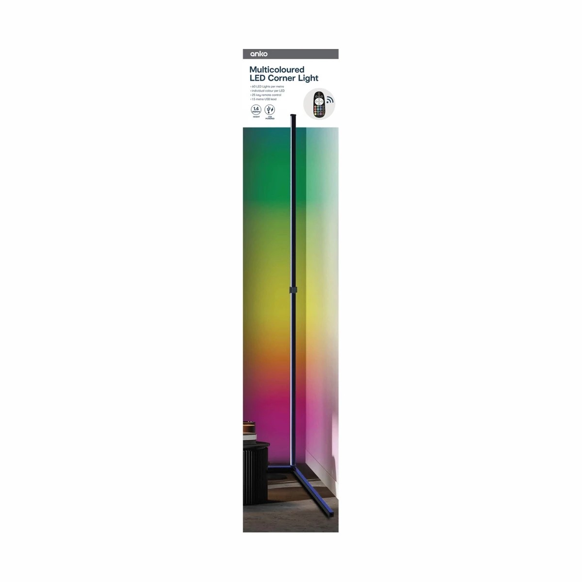 Led corner deals lamp multicolor