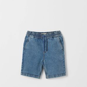 Elastic Waistband Pull-On Denim Shorts product image