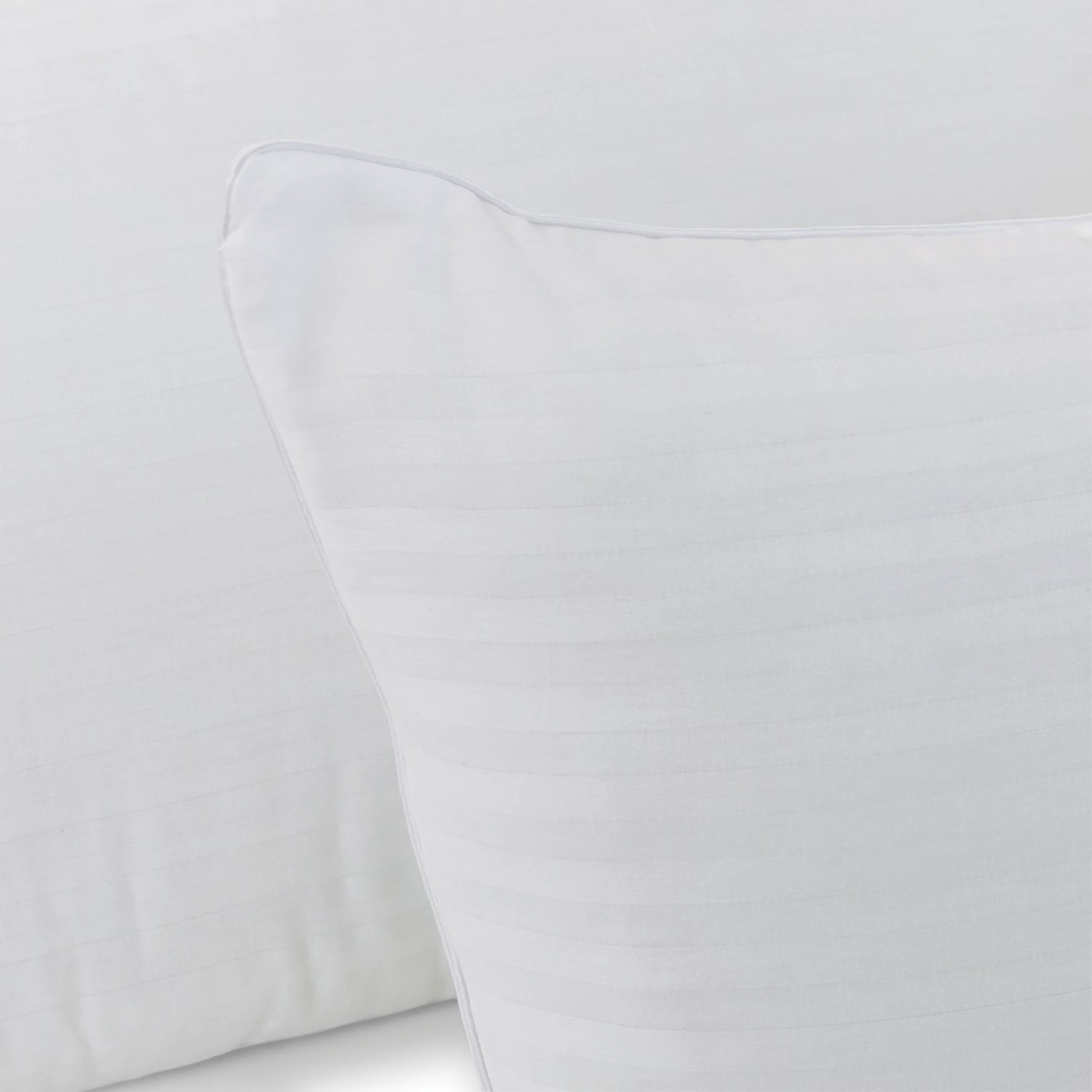 Anko 2 Pack Sateen Stripe Comfort Pillows, High Profile - White 4 of 6