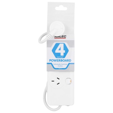 Individually Switch 4 Outlet Powerboard - Arlec