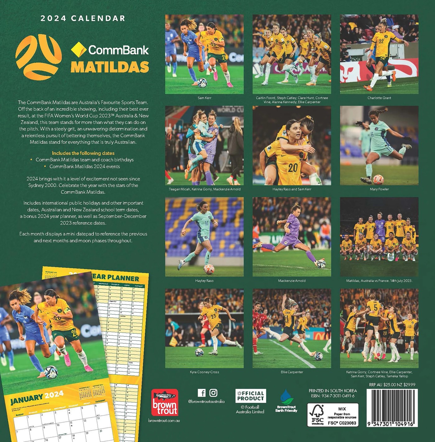 Matildas 2025 Square Calendar Target Australia