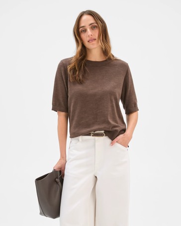 Australian Cotton Blend Knit T-Shirt