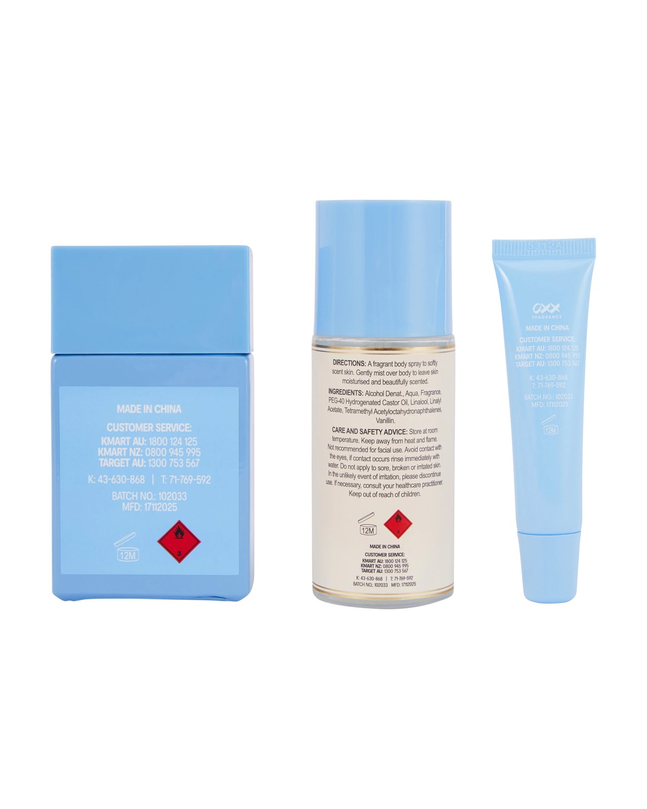 OXX Fragrance Latte Kiss Set 3 of 5