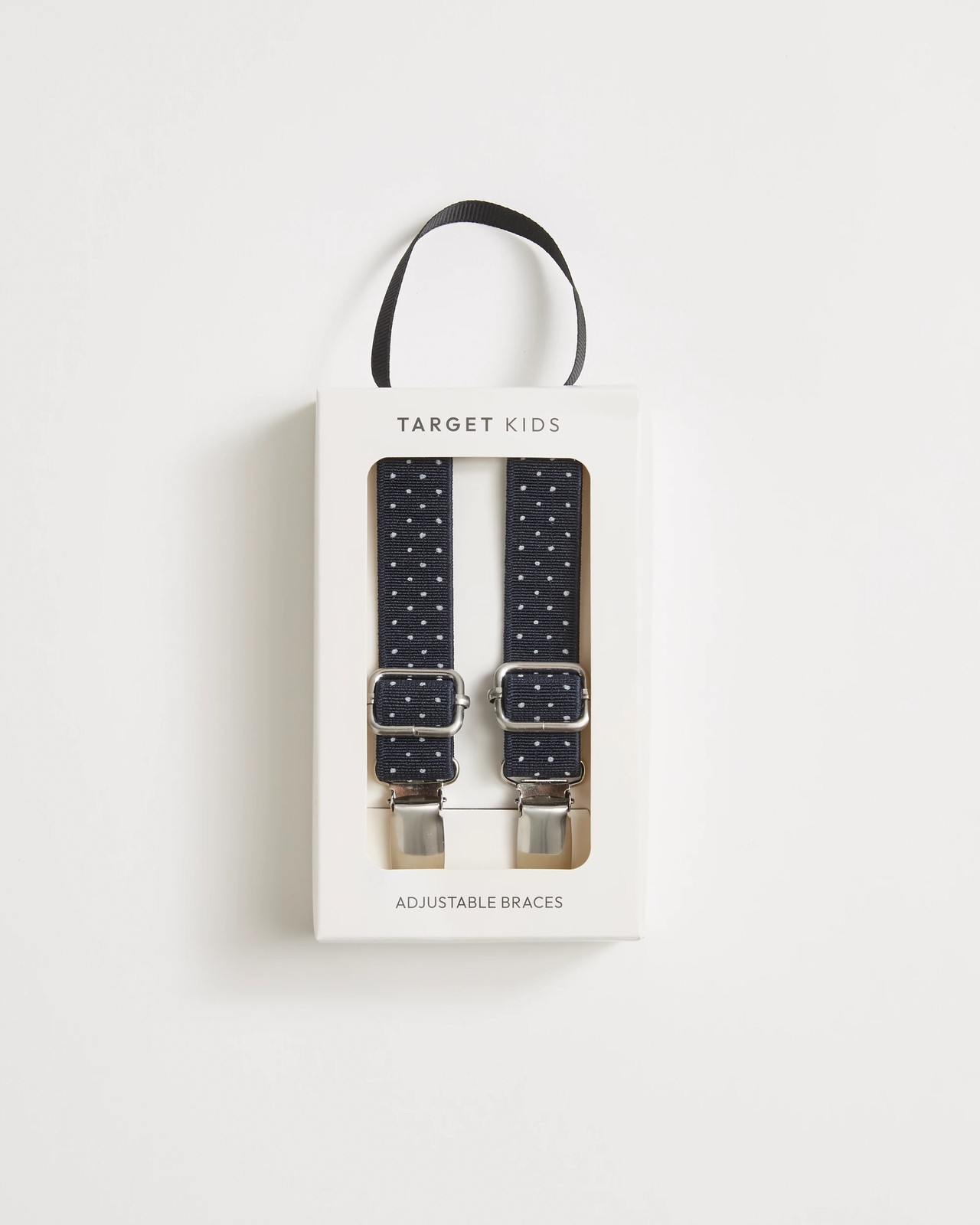 Elastic Clip-On Braces - Navy Polka Dots 3 of 3
