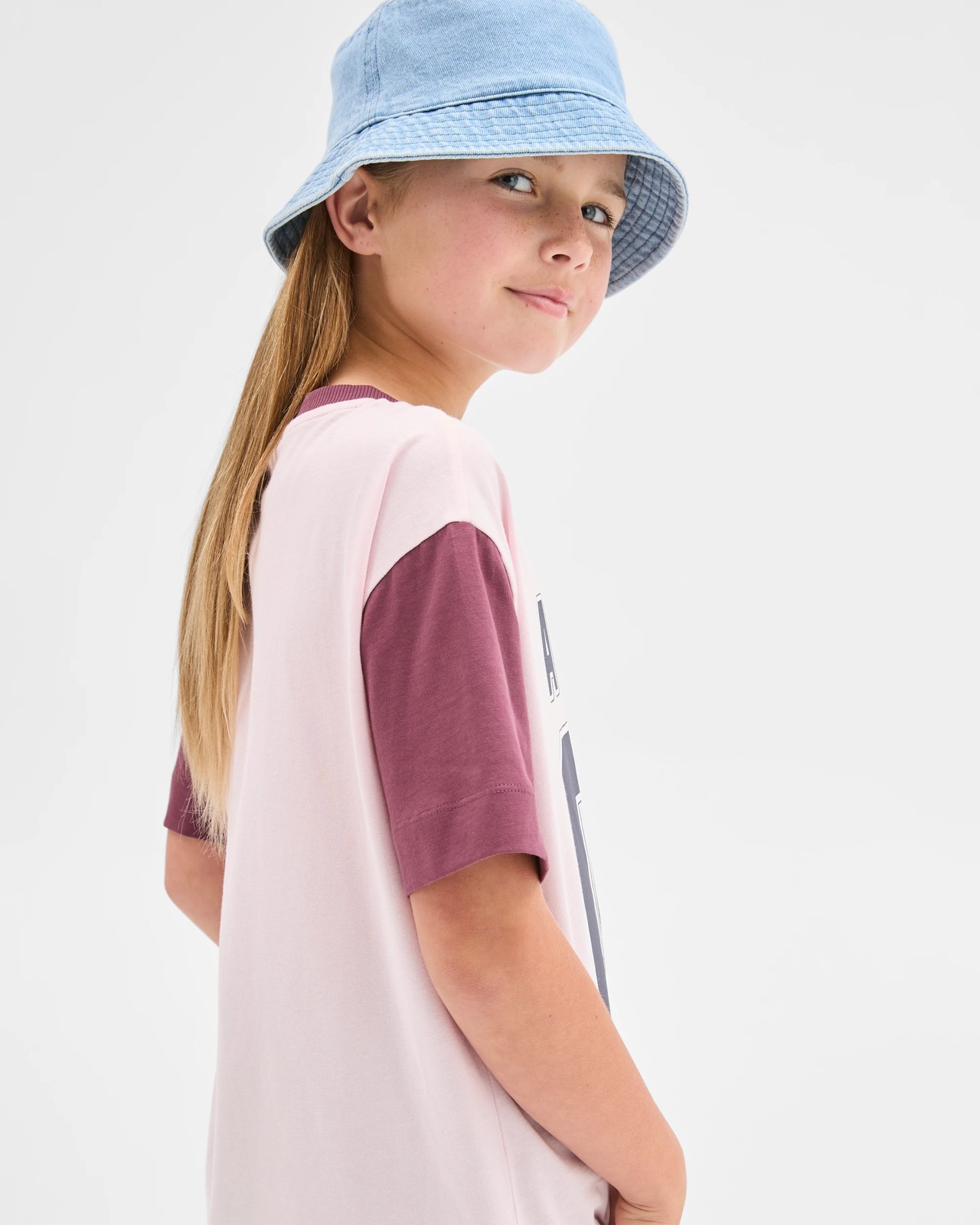 Australian Cotton Longline Print T-Shirt - Pink 4 of 6