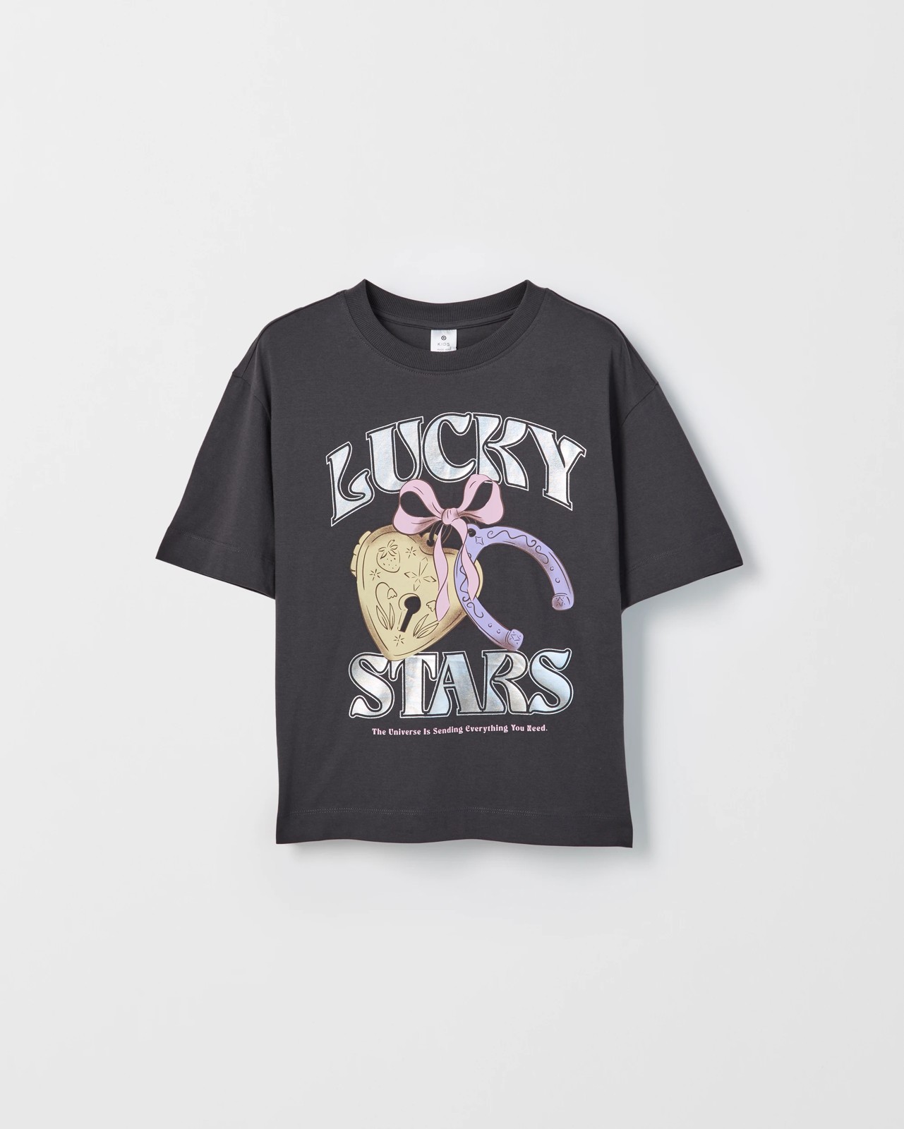 Australian Cotton Oversized T-Shirt - Lucky Charcoal 5 of 6