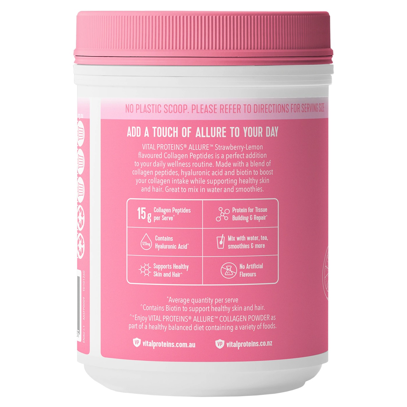 Vital Proteins Allure Collagen Powder 271g - Strawberry-Lemon Flavour 3 of 6