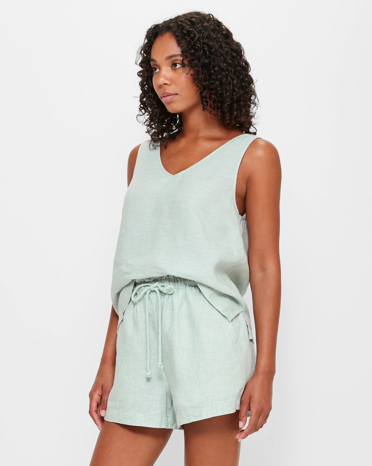 European Linen Shorts - Jadeite Cross Dye | Target Australia