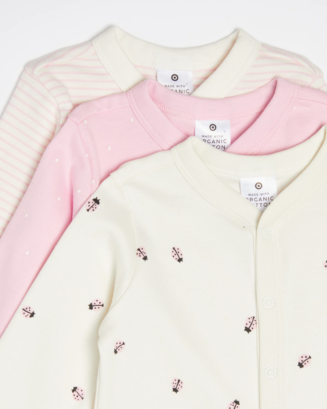 3 Pack Baby Organic Cotton Snap Coveralls 2 of 5