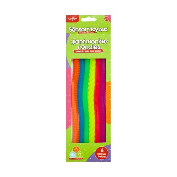 ToyMania The Sensory Toy Box Giant Monkey Noodles - 6 Pieces