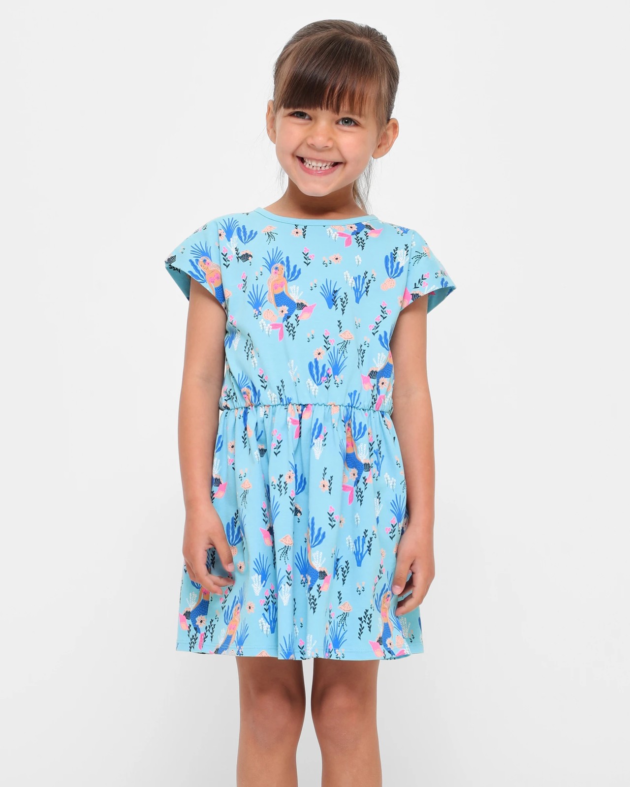 Girls mermaid 2025 print dress