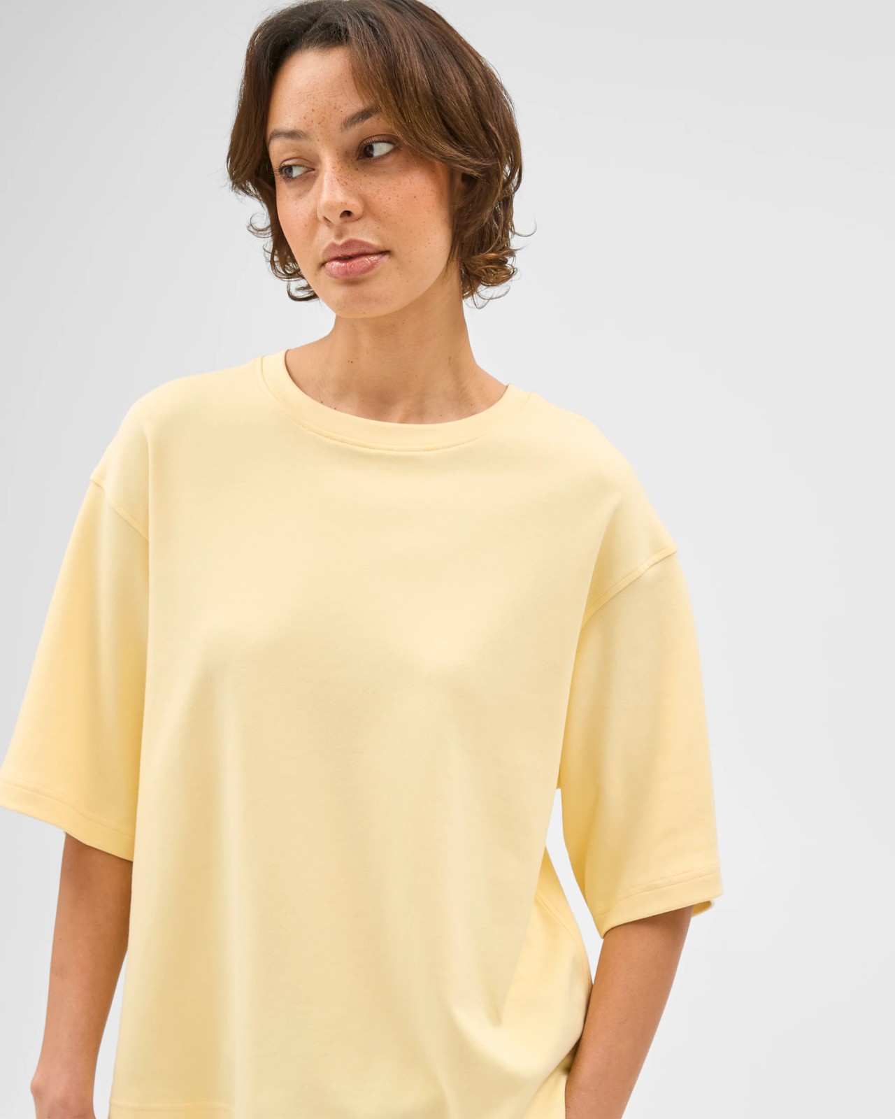 Australian Cotton Heavyweight Boxy T-Shirt - Whipped Butter 4 of 5