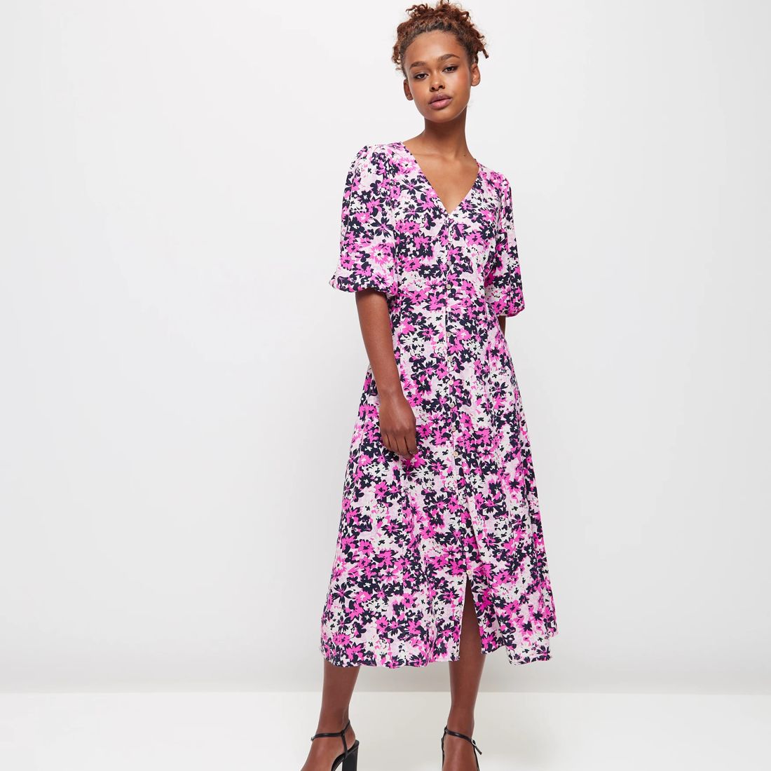 Petites V-Neck Midi Dress - Dannii Minogue | Target Australia