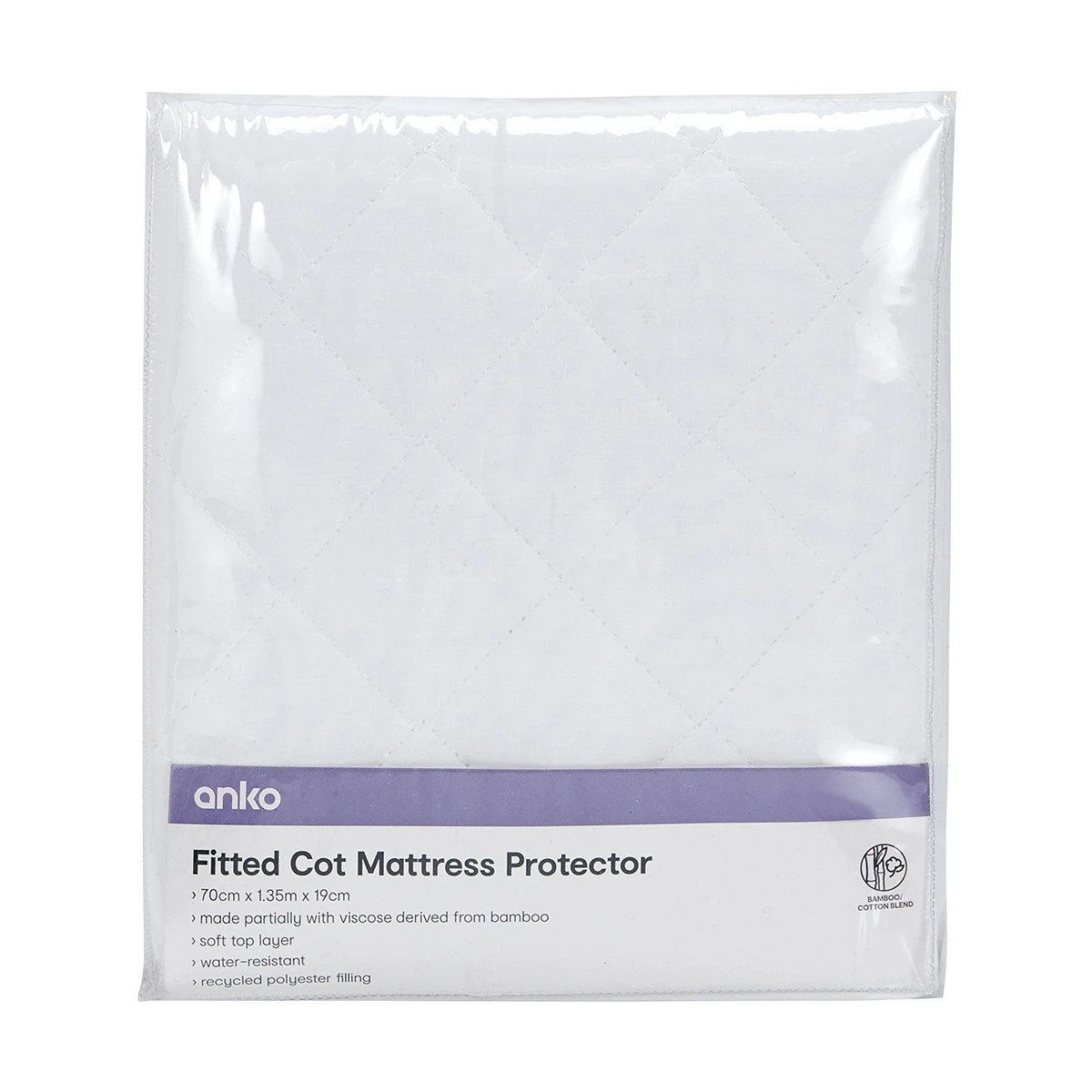 Fitted Cot Mattress Protector  - Anko 2 of 4
