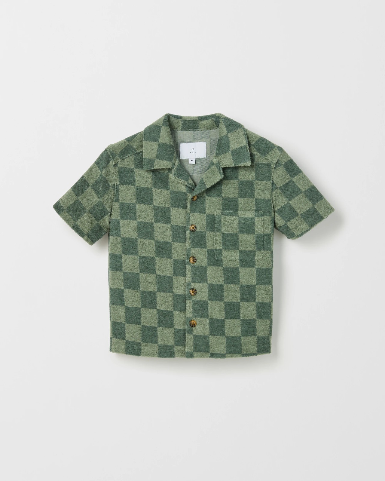 Australian Cotton Blend Short Sleeve Terry Shirt - Green 5 of 6