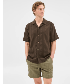 Australian Cotton Textured Stripe Shorts