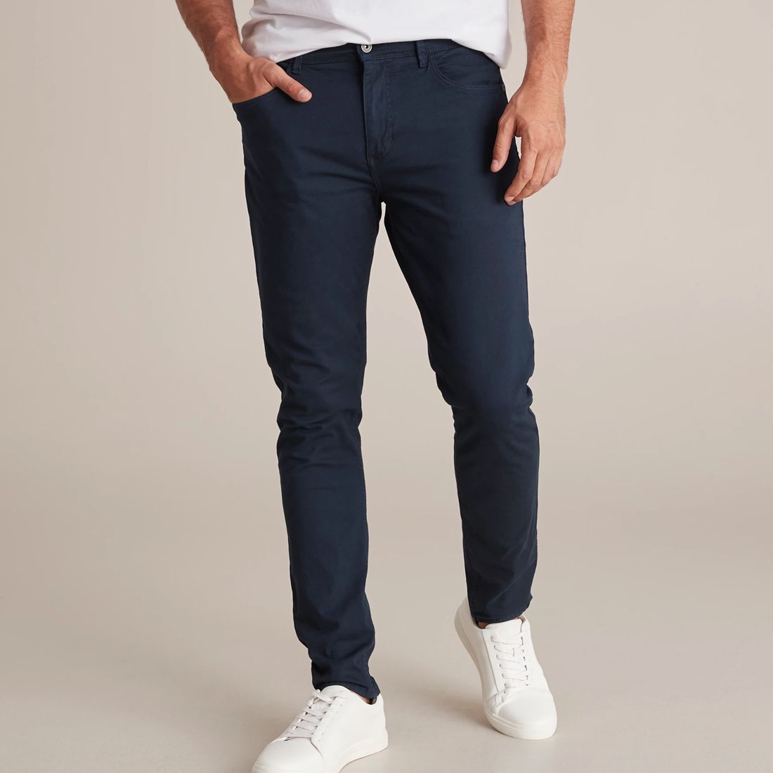 5 Pocket Stretch Pants - Navy Blue | Target Australia