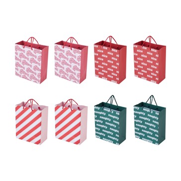 4 Pack Christmas Gift Bags, Medium, Assorted - Anko