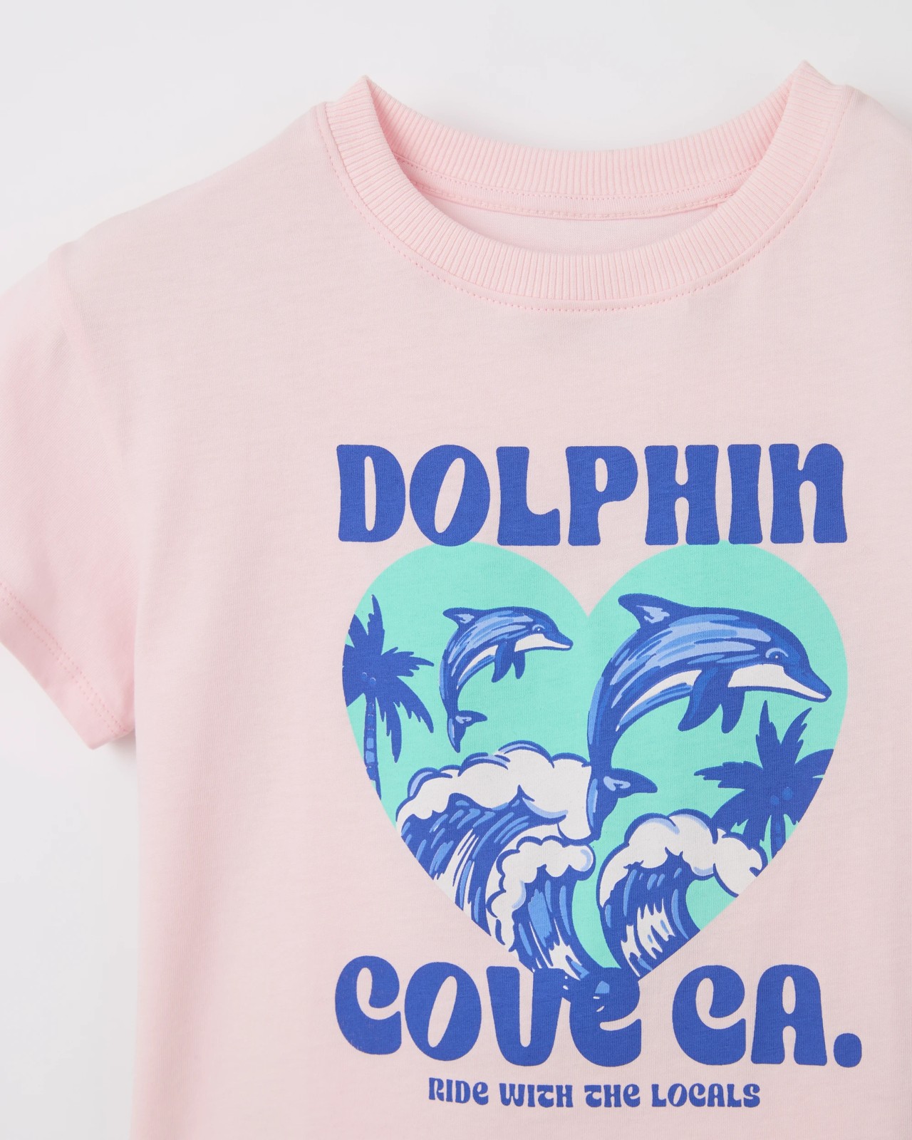 Australian Cotton Oversized T-Shirt - Dolphin Placement Pink 5 of 5