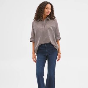 Mid Rise Crop Length Kick Flare Denim Jeans product image