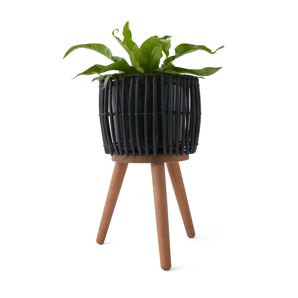 Woven Black Pot Stand - Anko