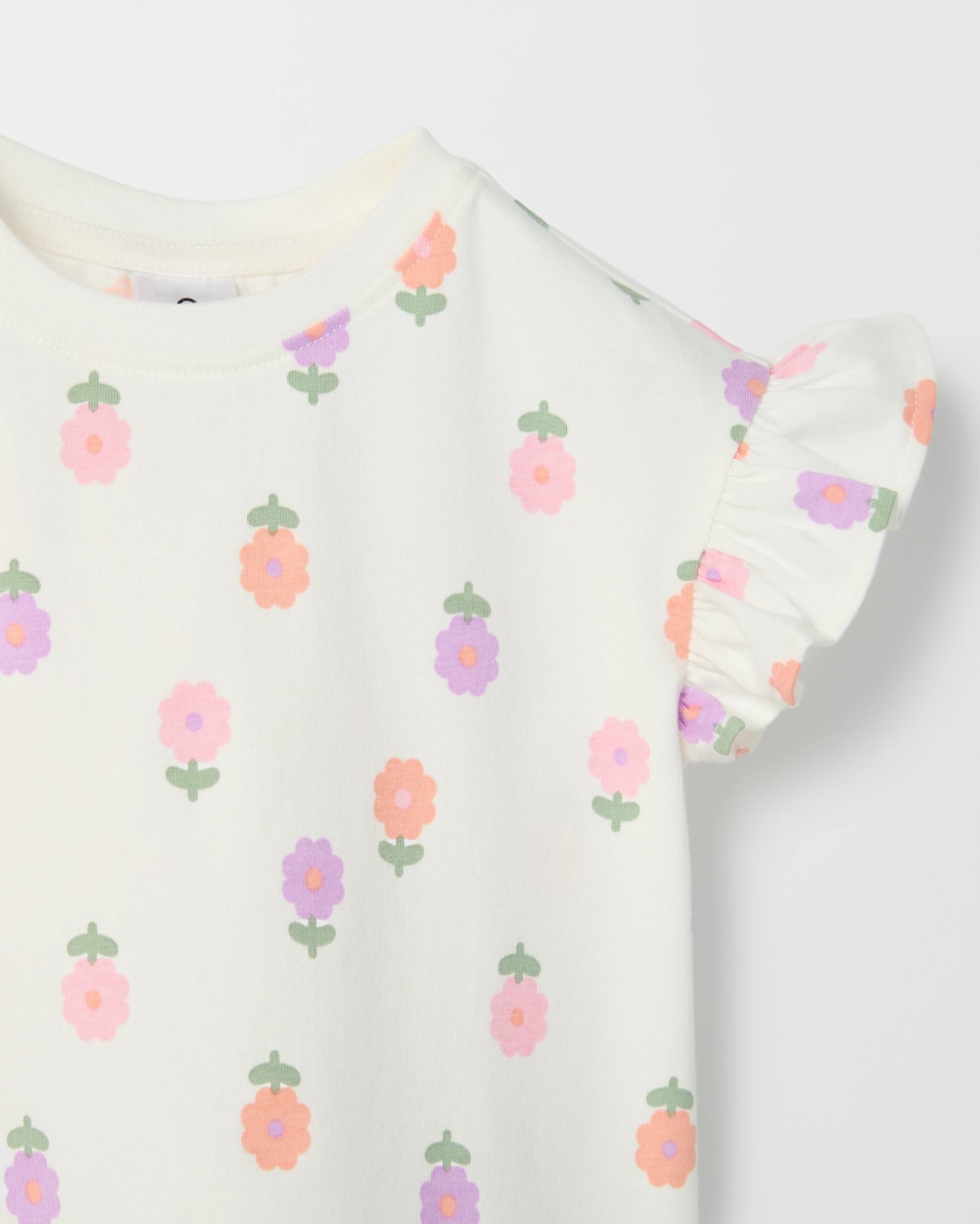 Baby Organic Cotton 3 Pack Ruffle Sleeve T-Shirts 5 of 6