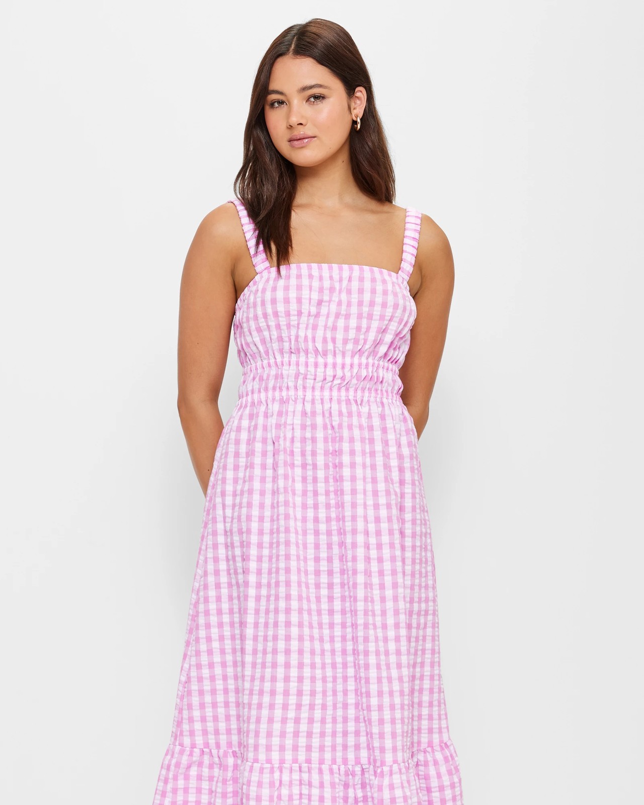Shirred Bodice Midi Dress - Lily Loves 2 of 5
