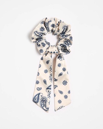 Printed Paisley Bandana Tie Scrunchie