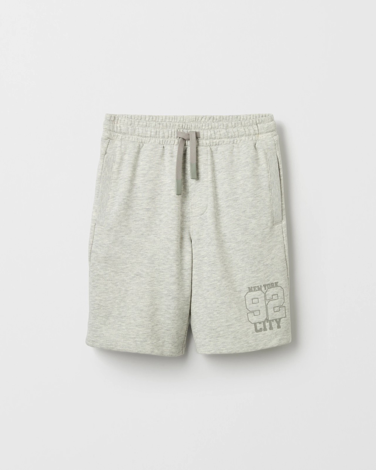 Australian Cotton Blend Fleece Sweat Shorts - Grey Marle 5 of 6