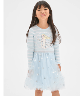 Disney Frozen Australian Cotton Knit/Tulle Dress