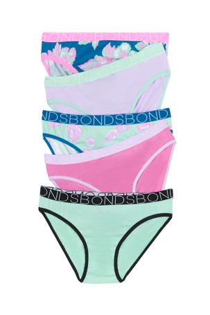 Bonds Girls Bikini Briefs 5 Pack
