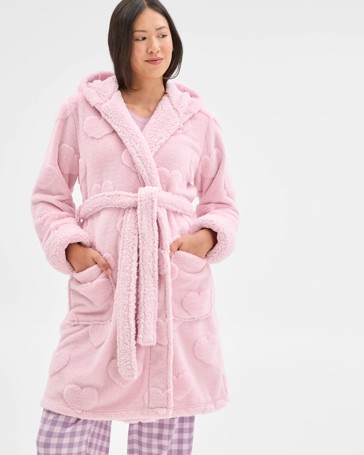 Sherpa Hooded Sleep Robe