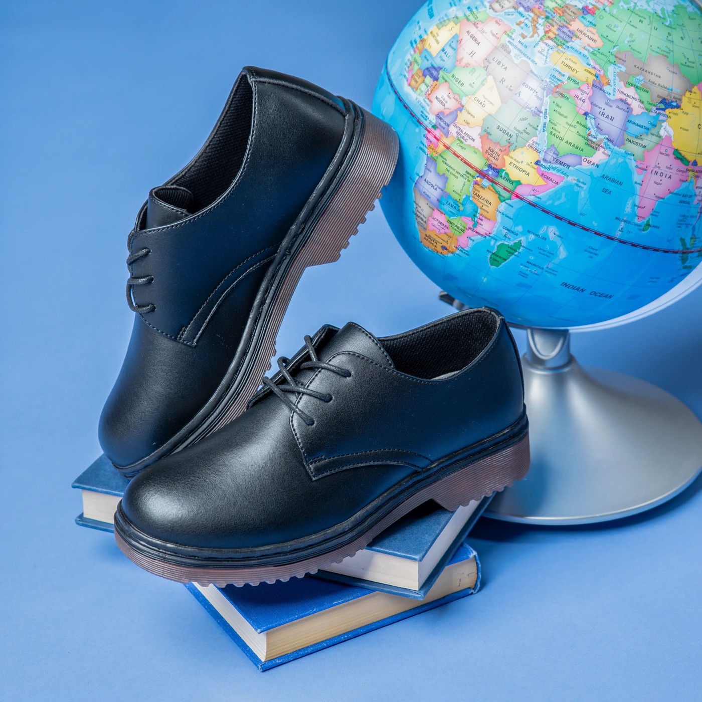 Kids Gro Shu Leather Smooth Lace-Up School Shoes 3 of 3