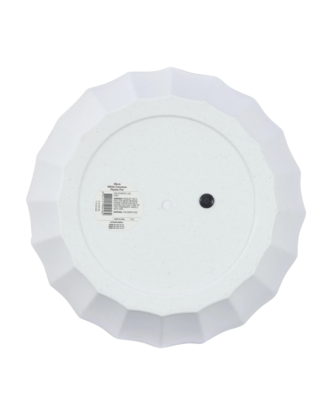 Anko 35cm Concave Plastic Pot - White 3 of 3