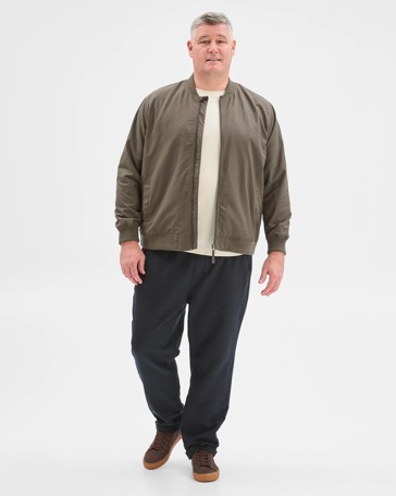 Plus Size Australian Cotton Blend Bomber Jacket
