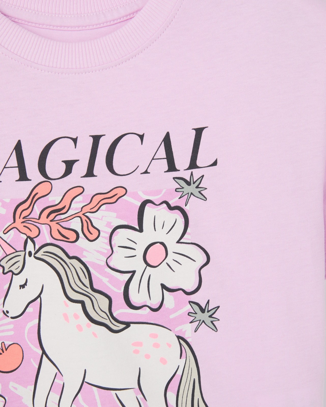 Australian Cotton Oversized T-Shirt - Lilac Unicorn 2 of 2