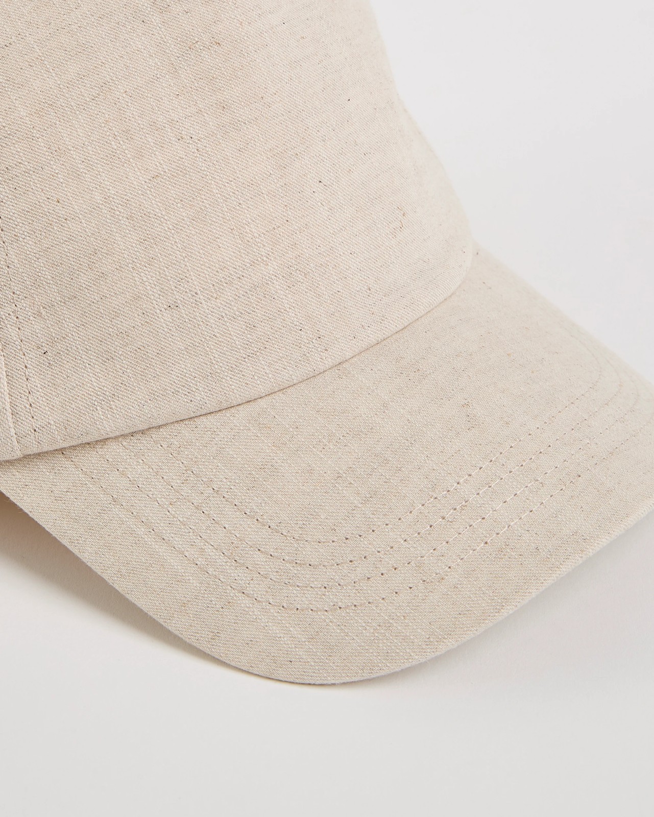 Cotton Linen Blend Cap - Natural 2 of 3