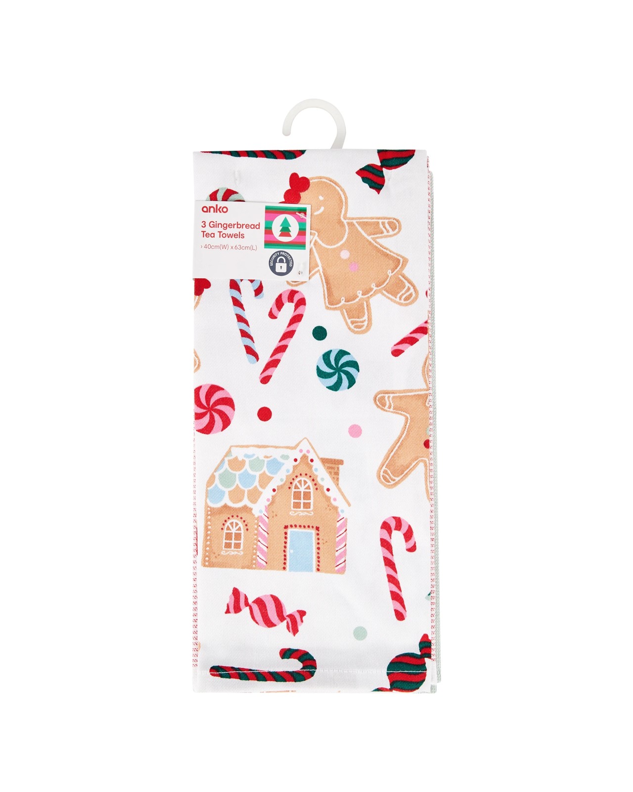 Anko 3 Pack Gingerbread Tea Towels 6 of 6