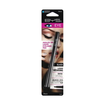 Angled Tip Eyeliner Pen, Black - BYS