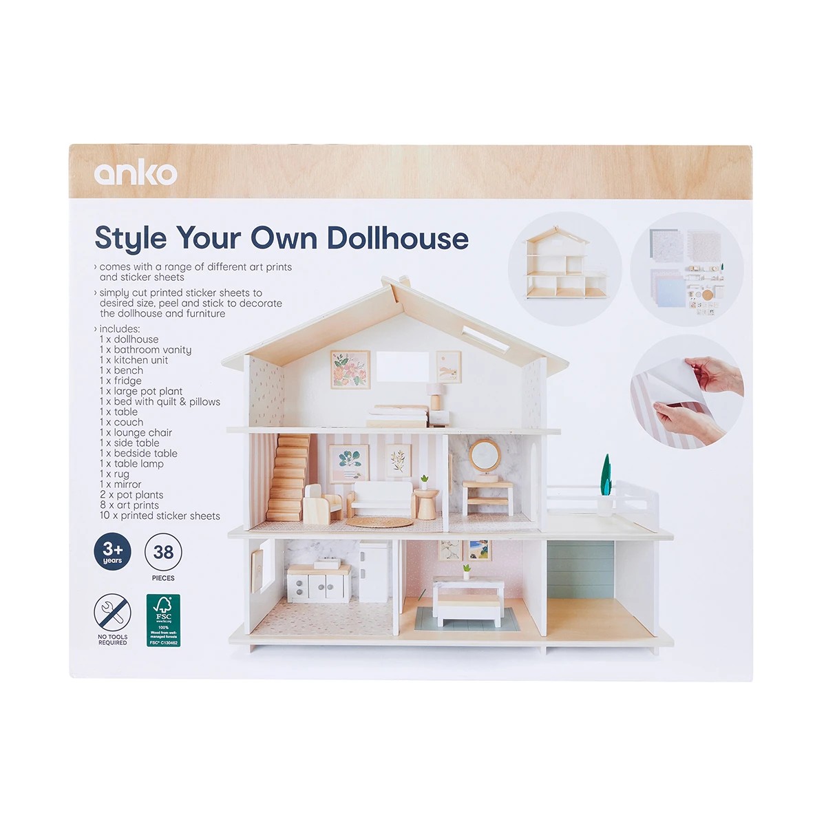 Style Your Own Dollhouse Playset - Anko | Target Australia