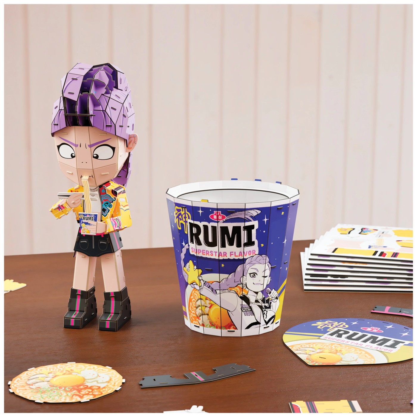 KPop Demon Hunters 4D Build Rumi Ramen Cup 4 of 6