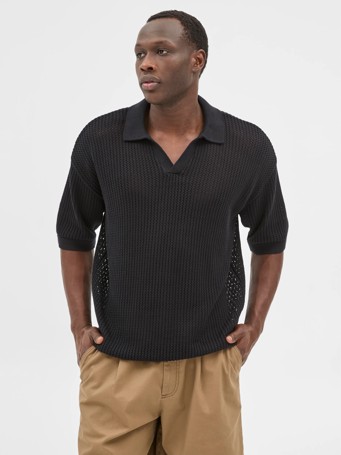 Australian Cotton Knit Polo Top - Commons