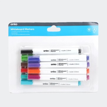 Whiteboard Markers 10 Pack - Anko