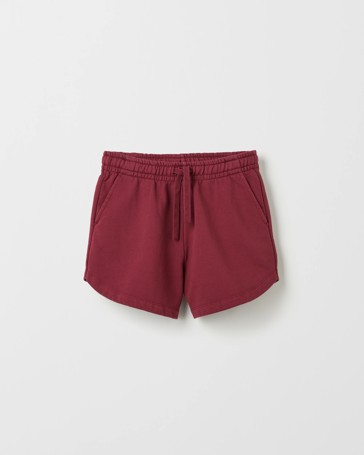 Australian Cotton Blend Curved Hem Fleece Shorts