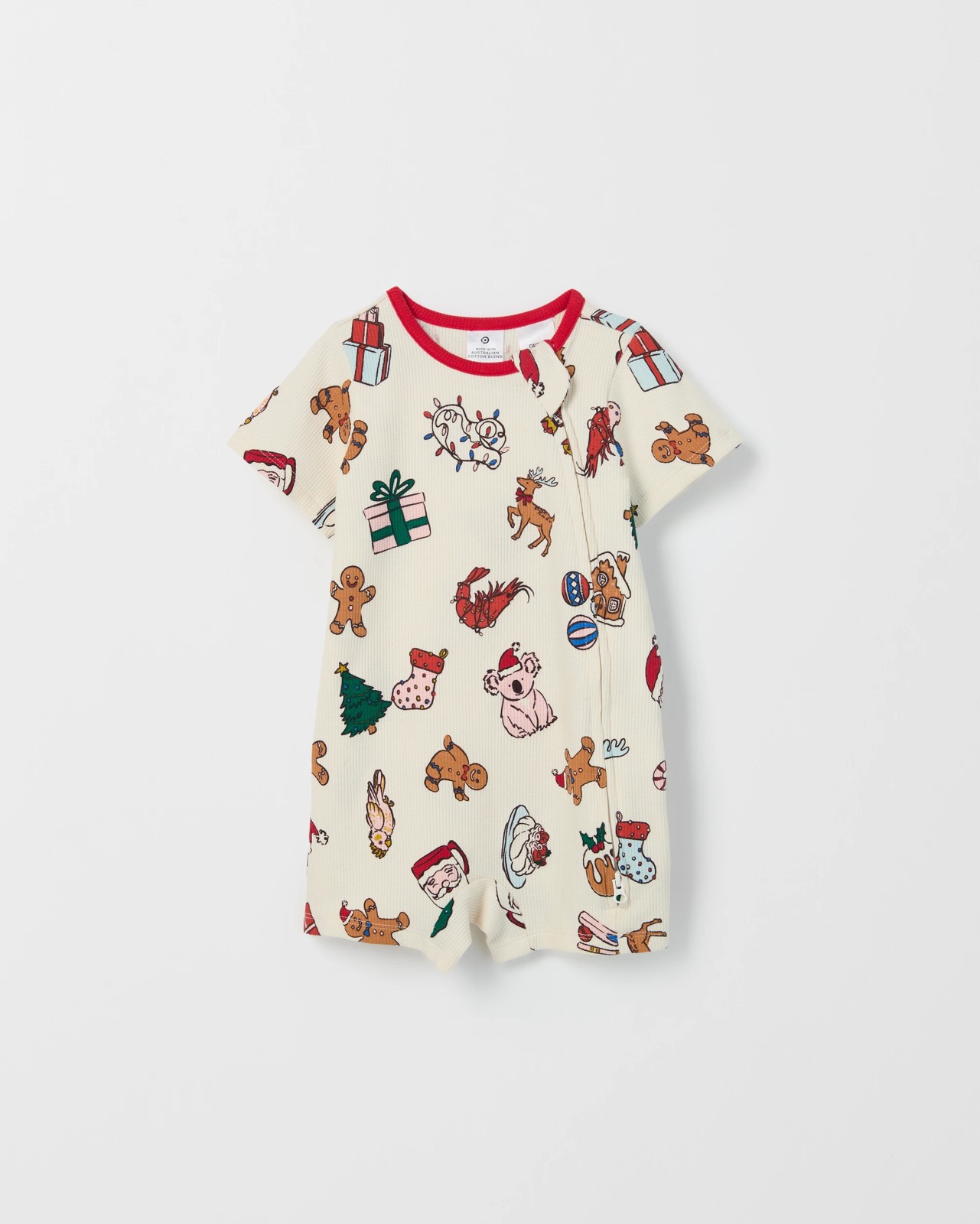 Baby Australian Cotton Christmas Romper - Christmas Icons 3 of 4