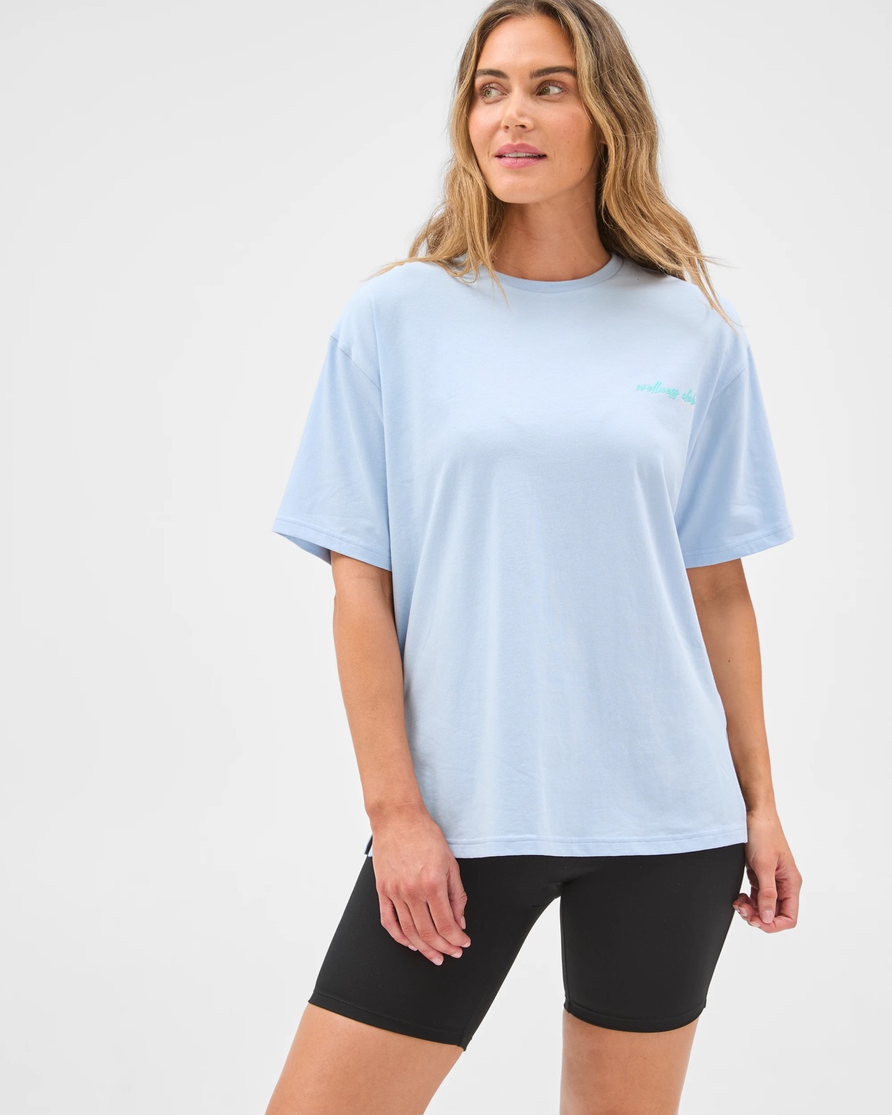 Active Australian Cotton Blend Oversized Graphic T-Shirt - Blue Mist 4 of 5
