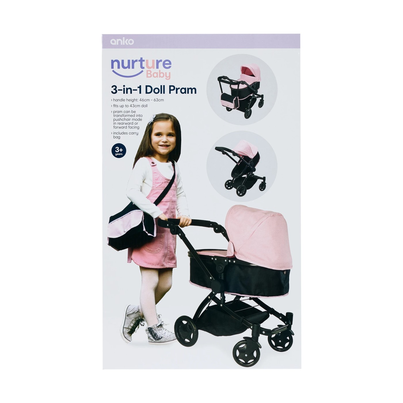 3 in 1 dolls pram online