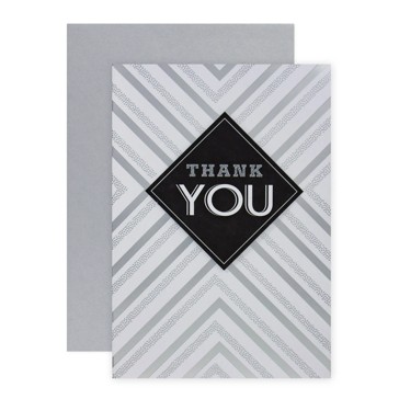 Connections from Hallmark Thank You Card - Contemporary Silver