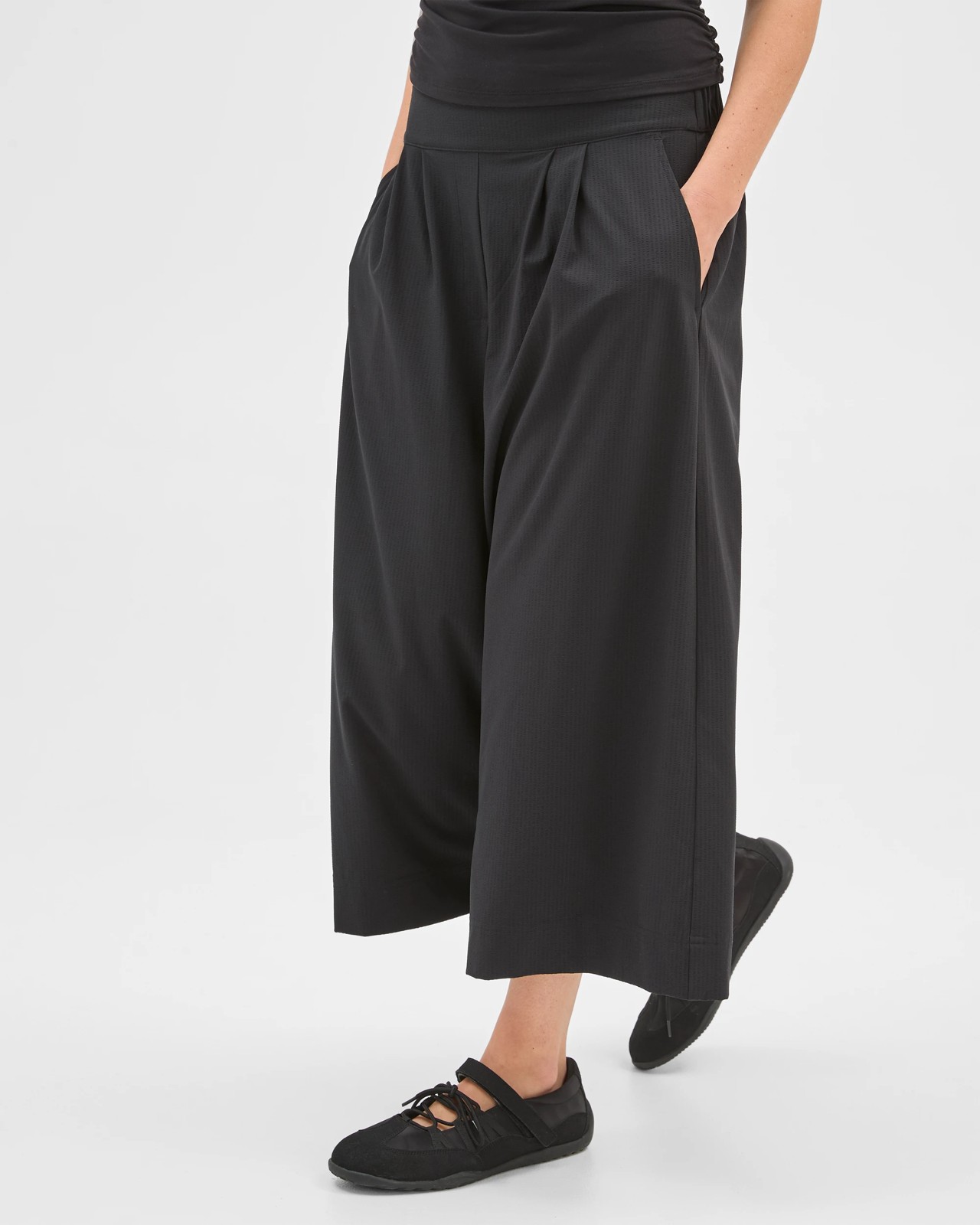 Jacquard Wide Leg Travel Culotte Pants 4 of 6