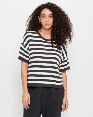 Knitted Boxy T-Shirt